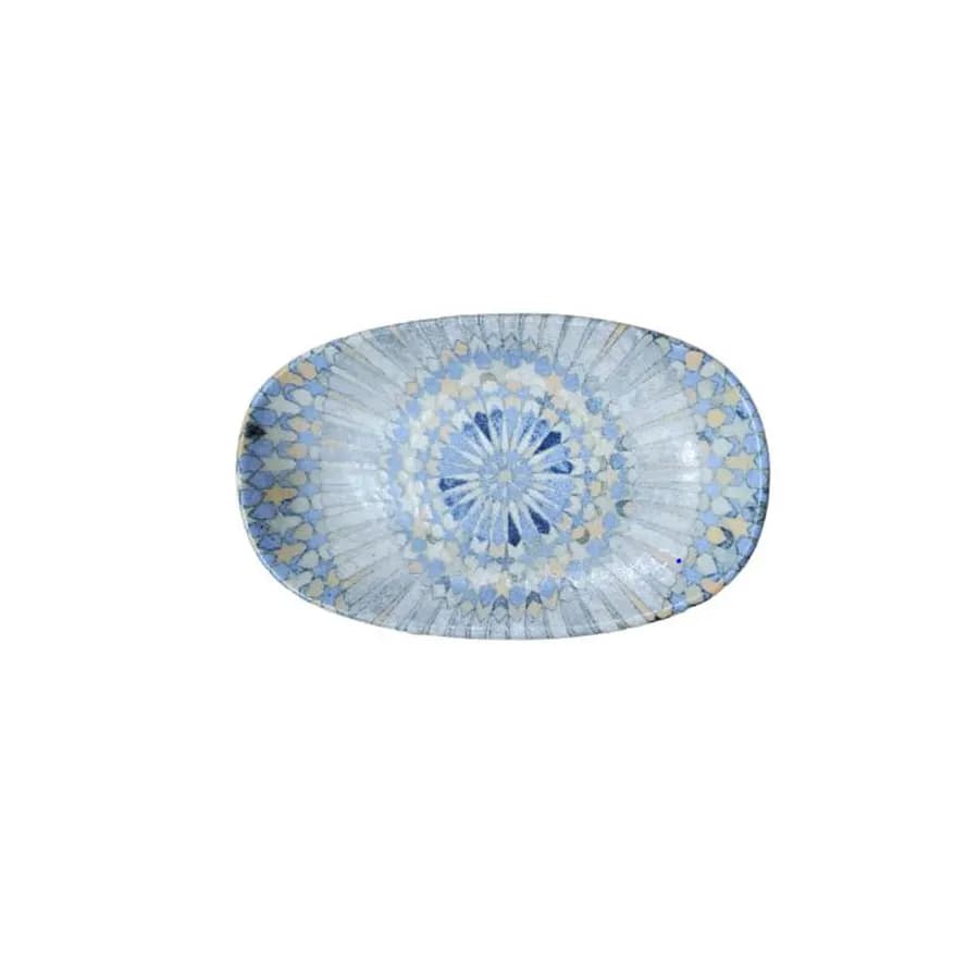 Luca Mozaik Assiette Bateau Ovale Gourmet 19x11 Cm